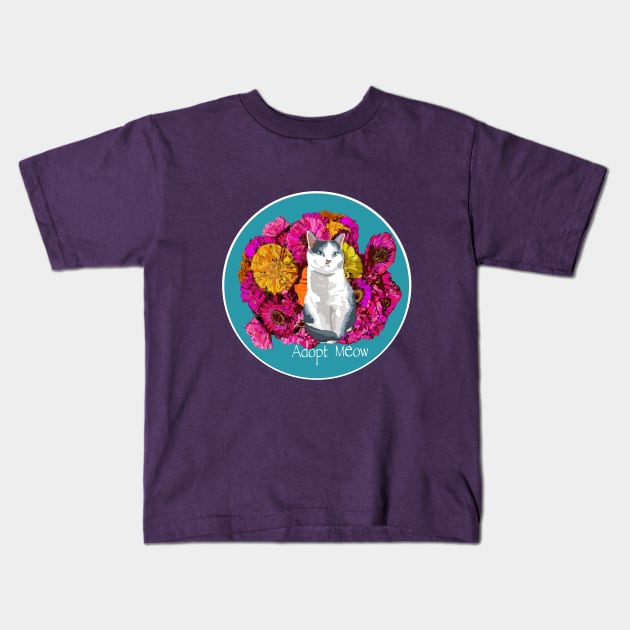 Adopt MEow Kids T-Shirt by TAP4242